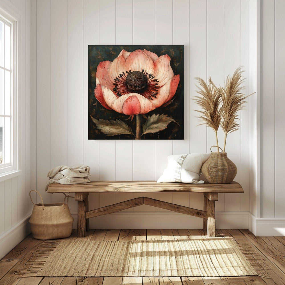 Botanical Canvas Art, Vintage Botanical Horizontal Canvas Art, Rustic Nature-Inspired Artwork, Cottagecore Botanical Print