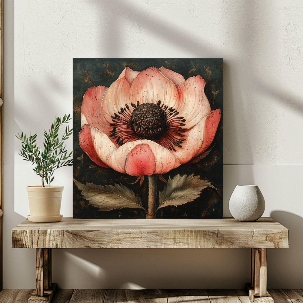 Botanical Canvas Art, Vintage Botanical Horizontal Canvas Art, Rustic Nature-Inspired Artwork, Cottagecore Botanical Print