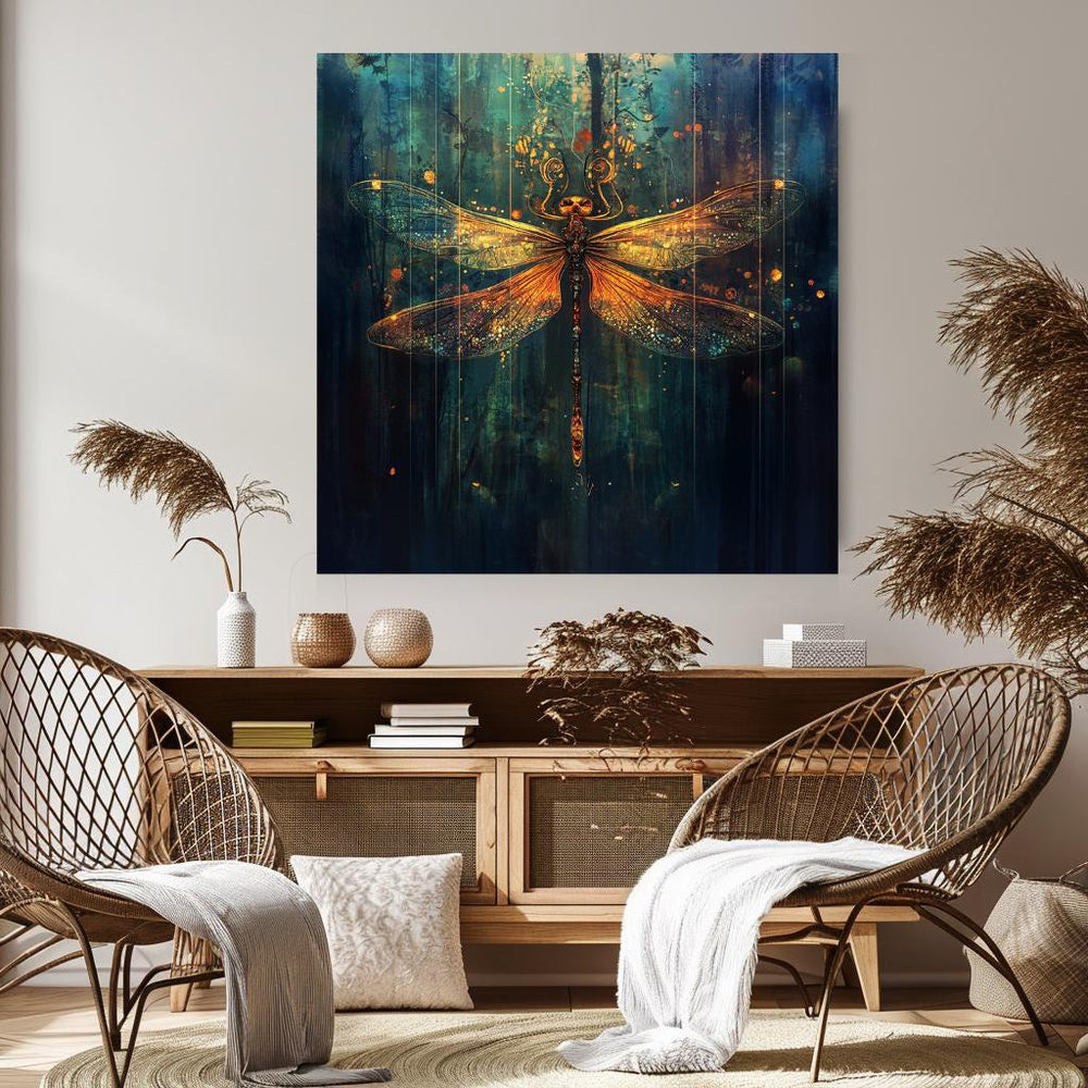 Mystical Dragonfly Wall Art, Spiritual Wall Art, Large Wall Art, Nature Wall Art, Above Bed Decor, Insect Wall Art, Mystical Wall Decor