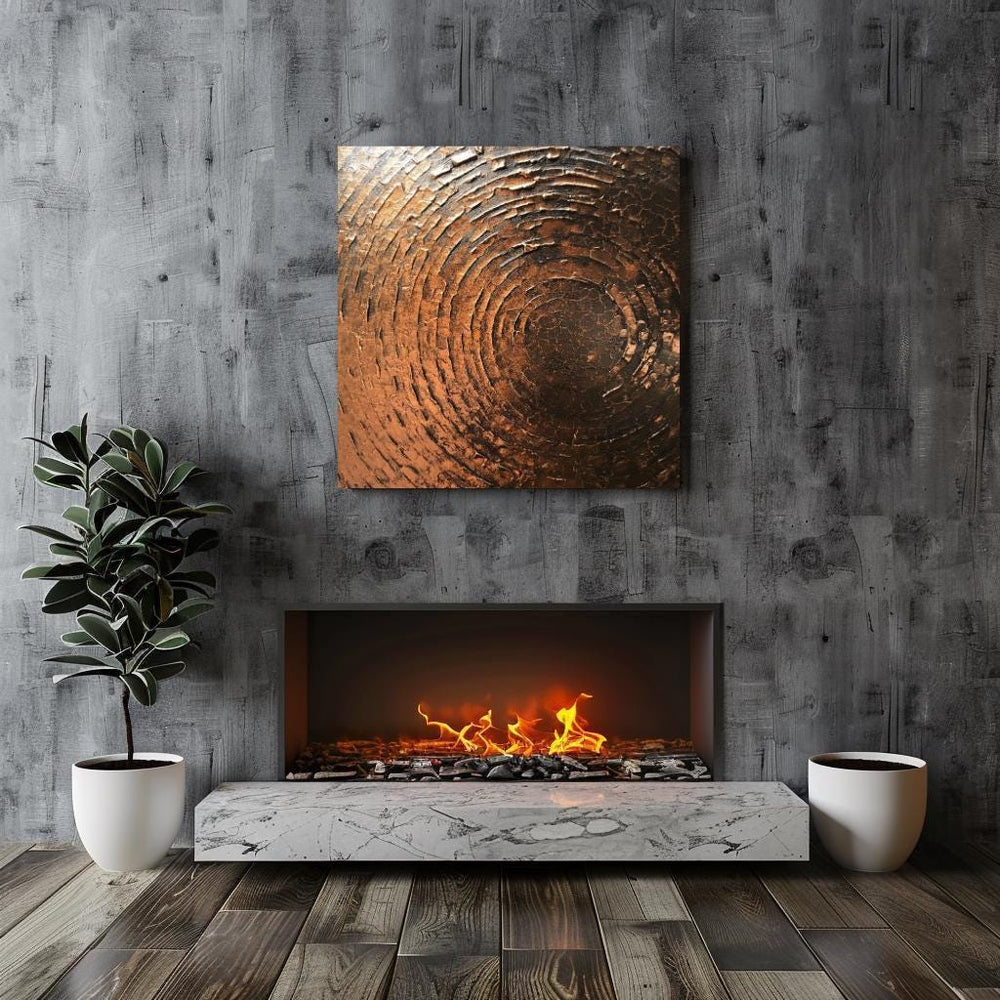 Copper Brown Abstract Canvas, Square Wall Art, Aesthetic Wall Art, Wabi Sabi Aesthetic Art, Contemporary Print, Abstract Wall Art Decor