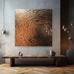 Copper Brown Abstract Canvas, Square Wall Art, Aesthetic Wall Art, Wabi Sabi Aesthetic Art, Contemporary Print, Abstract Wall Art Decor