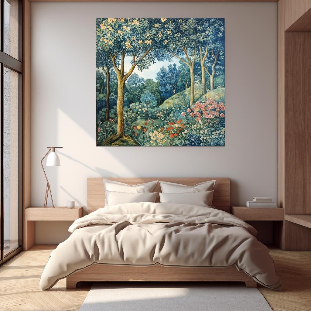 William Morris Wall Art Spring Forest Wall Canvas, Vintage Wall Art, Large Wall Art, Grandma Gift, Nature Wall Art, Aesthetic Wall Art,
