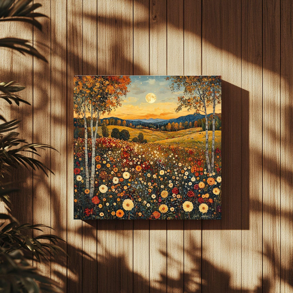 Autumn Field Canvas Art, William Morris Art Decor, Vintage-Inspired Wall Decor, Botanical Forest Scene, Arts & Crafts Movement Style