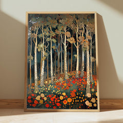 William Morris Forest Wall Art, Floral Woodland Canvas, Botanical Tree Nature Decor, Vintage Style Home Accent, Gift for Nature Lovers
