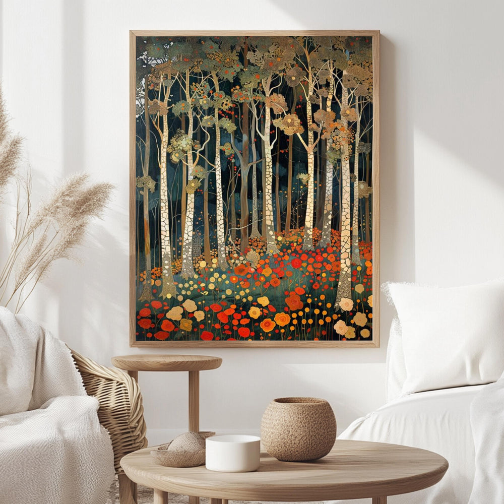William Morris Forest Wall Art, Floral Woodland Canvas, Botanical Tree Nature Decor, Vintage Style Home Accent, Gift for Nature Lovers