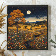 William Morris Art Autumn Forest Canvas Wall Art, Vintage Botanical Art, Rustic Autumn Decor, Elegant Seasonal Canvas Print