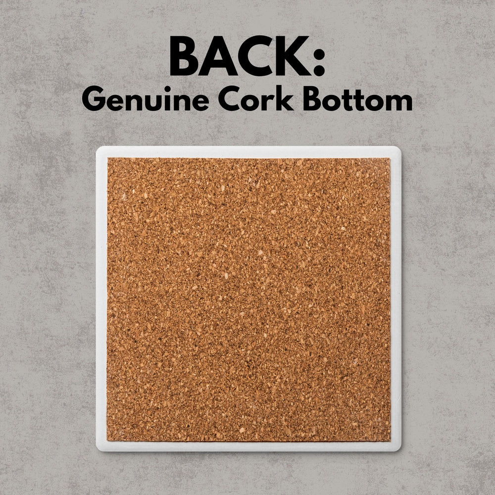 a close-up of a cork board with a white border, against a gray background.