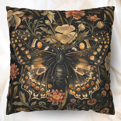 William Morris Butterfly Pillow Cover, Vintage Floral Accent Pillow