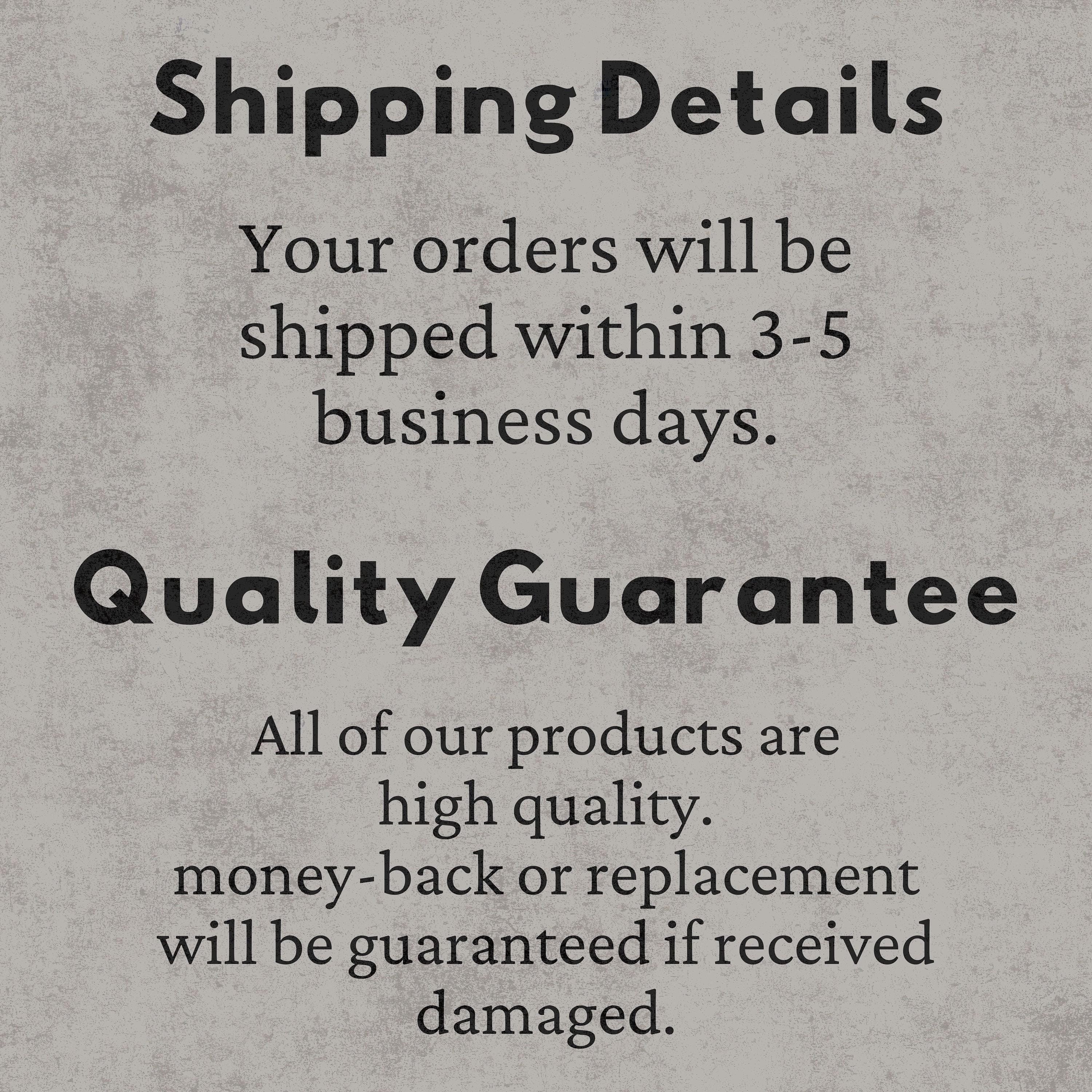 a black and white advertisement for quality guarantee