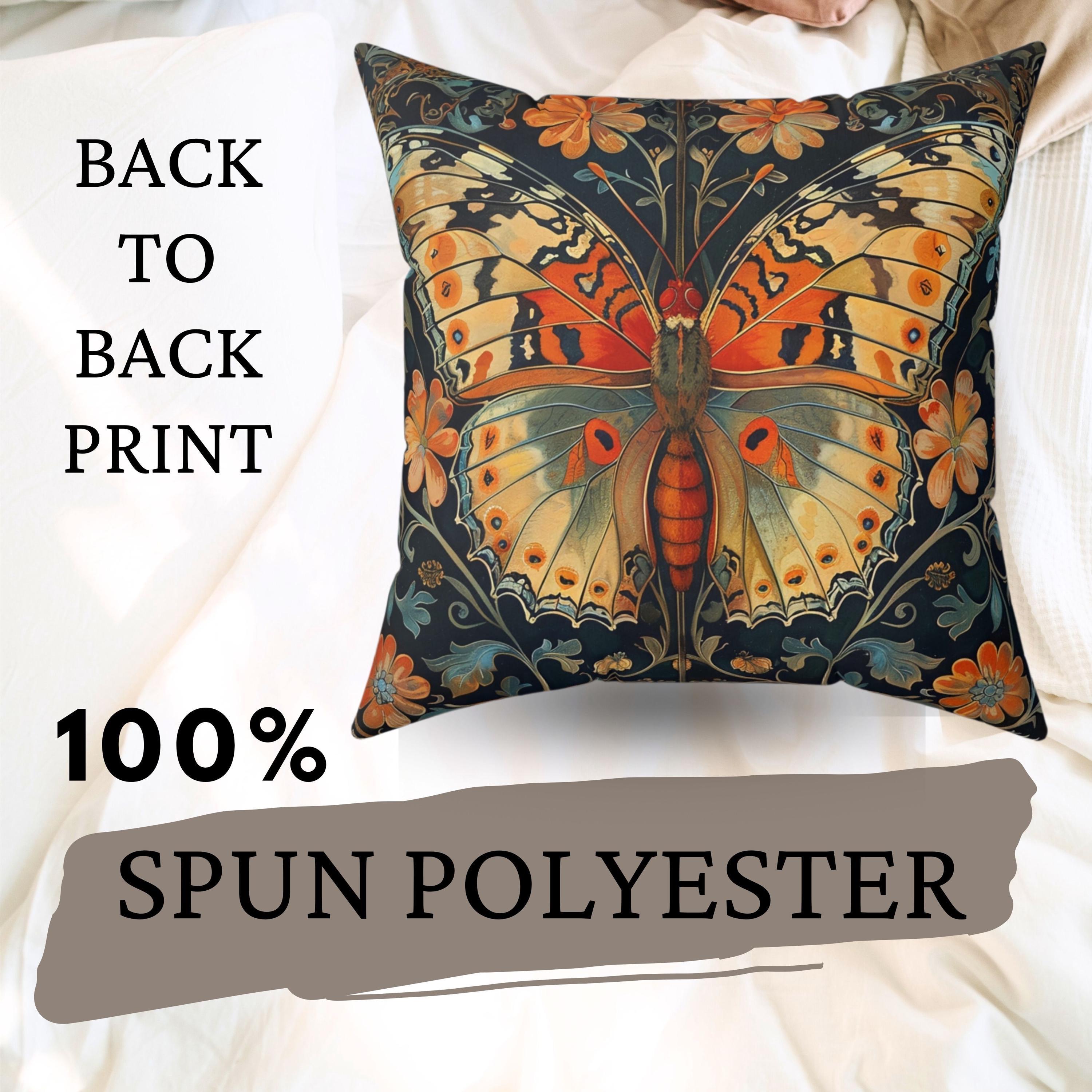 William Morris Butterfly Floral Cushion Cover, William Morris Pillow, William Morris Decor, Art Nouveau Pillow Case, Vintage Cover