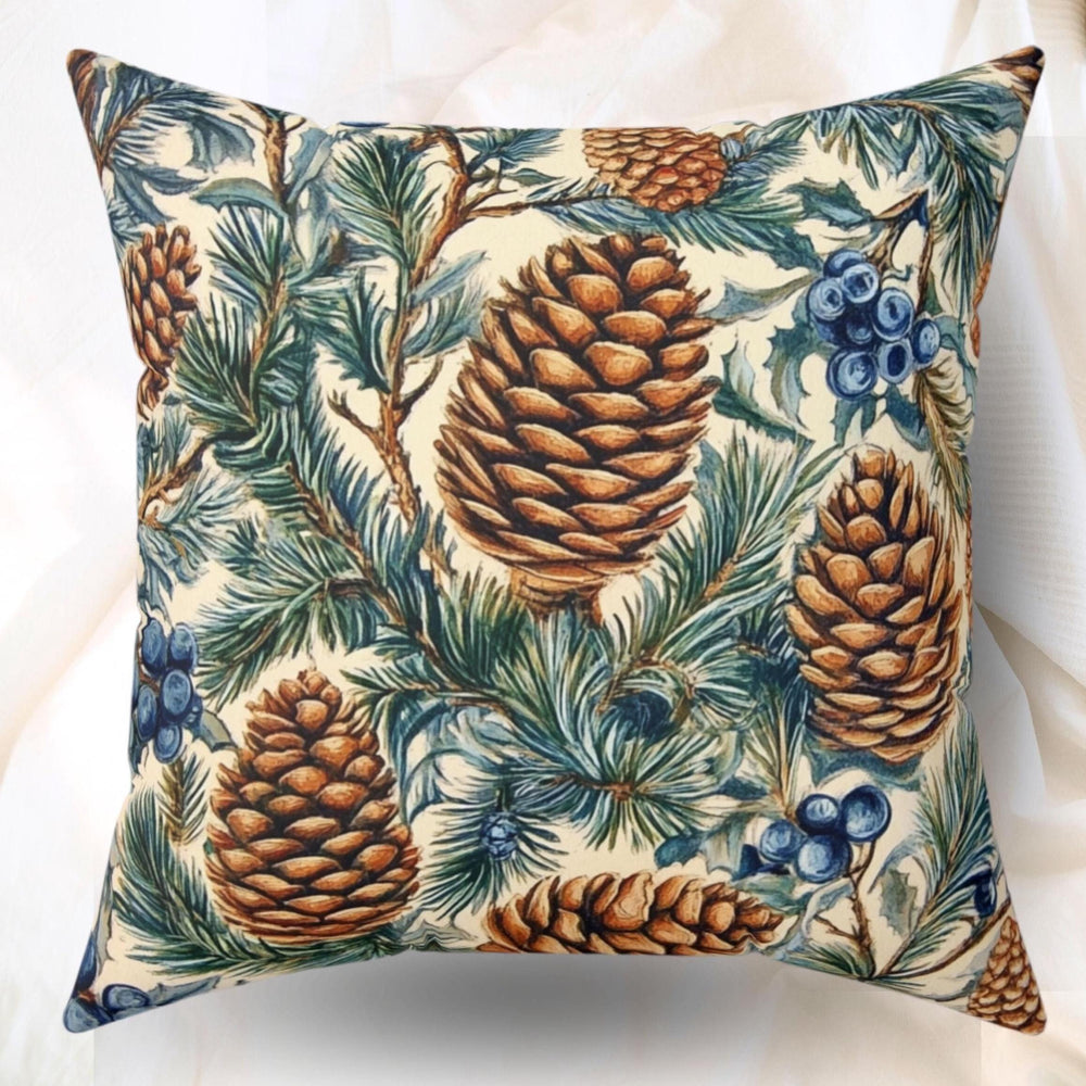 William Morris Style Christmas Decor, Christmas Decor Gift, Holiday Home Decoration, Decorative Winter Cushion, Christmas Throw Pillow