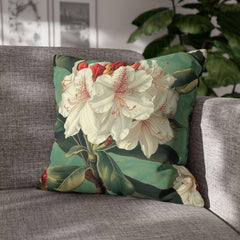 William Morris Rhododendron Pillow, Floral Accent Cushion, Botanical Throw Pillow, Vintage Floral Pillow Case, Nature-Inspired Pillow Cover