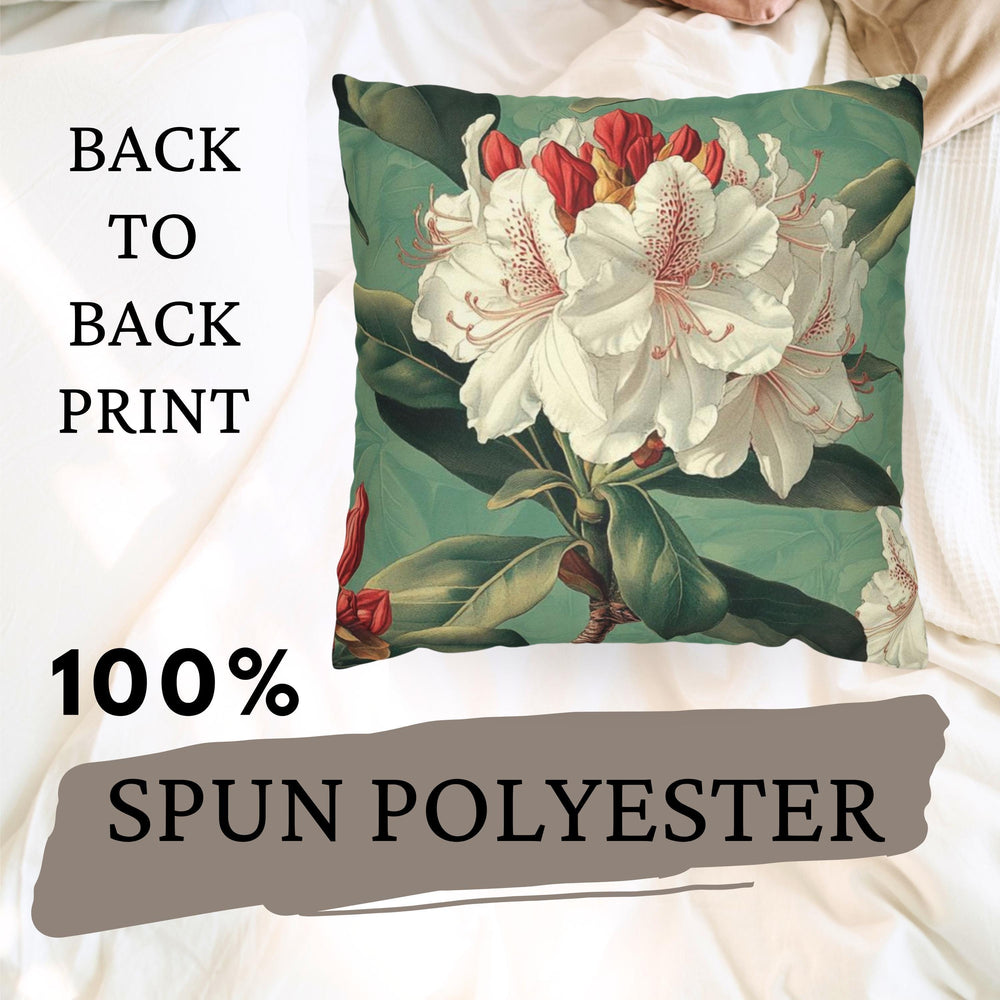 William Morris Rhododendron Pillow, Floral Accent Cushion, Botanical Throw Pillow, Vintage Floral Pillow Case, Nature-Inspired Pillow Cover