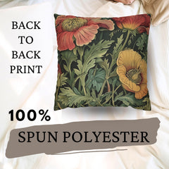 Vintage Floral Art Nouveau Throw Pillow Home Decor, Botanical Accent Pillow, Home Decor Gift