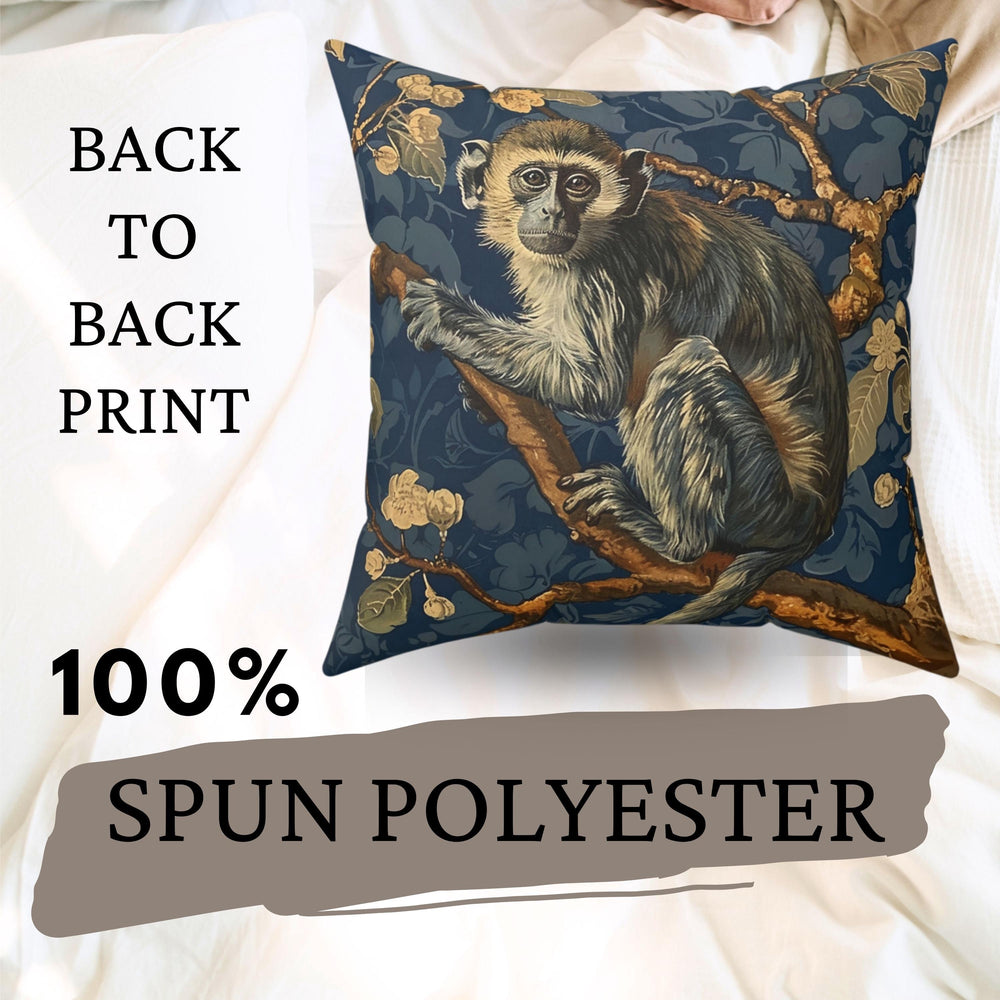 Pillow Inspired William Morris Monkey, Living Room Decor, Monkey Cushion Cover, Living Room Pillow, William Morris Inspired Pillow cover