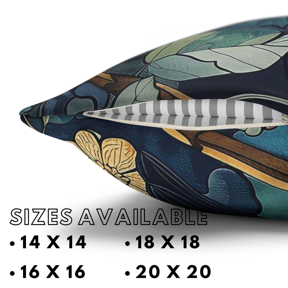 Coastal Blue Heron Print Throw Pillow Home Decor William Morris, Coastal Home Decor, Great Blue Heron Pillow