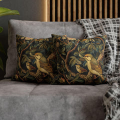 William Morris Cardinal Bird Accent Pillow, Vintage Throw Pillow, Home Decor, Forestcore, Floral Botanical, Pillow, Cushion, Bird Home Decor