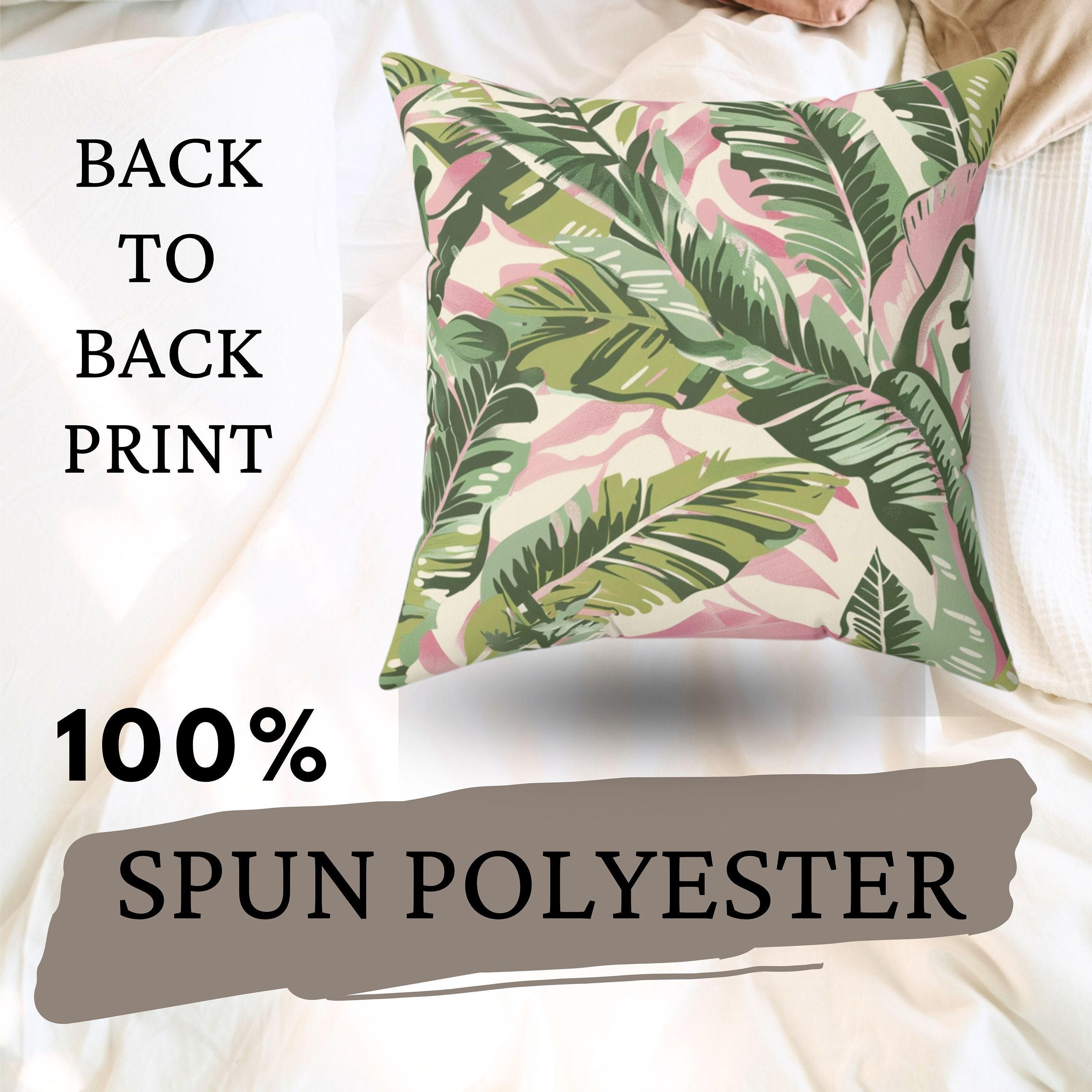Tropical Pillow Pink And Sage Pillow Palm Leaf Pillow Cover Botanical Cushion Leaf Accent Pillows Tropical Pillow Case Tropical Home decor