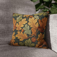 Autumn Leaf Throw Pillow, William Morris Botanical Cushion, Thanksgiving Throw Pillow, Vintage Decorative Sofa Accent, Fall Home Decor