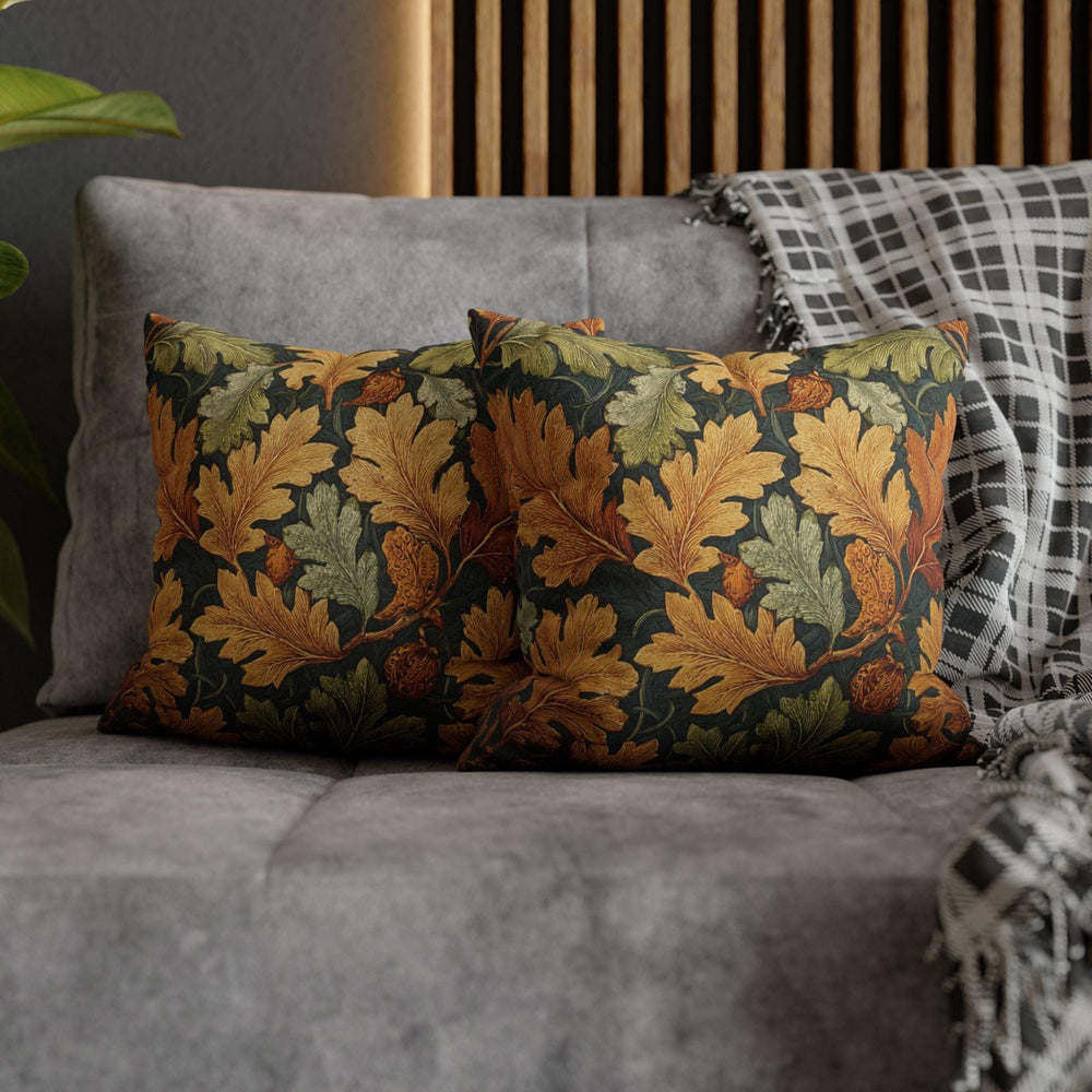 Autumn Leaf Throw Pillow, William Morris Botanical Cushion, Thanksgiving Throw Pillow, Vintage Decorative Sofa Accent, Fall Home Decor