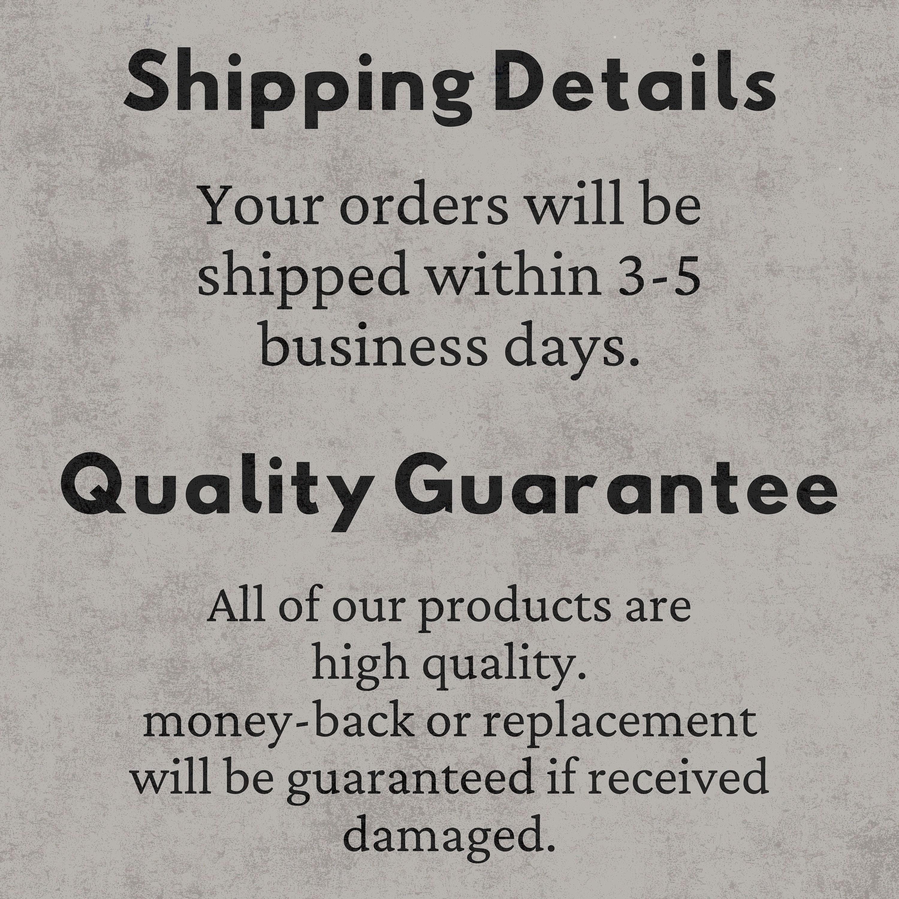 a black and white advertisement for quality guarantee