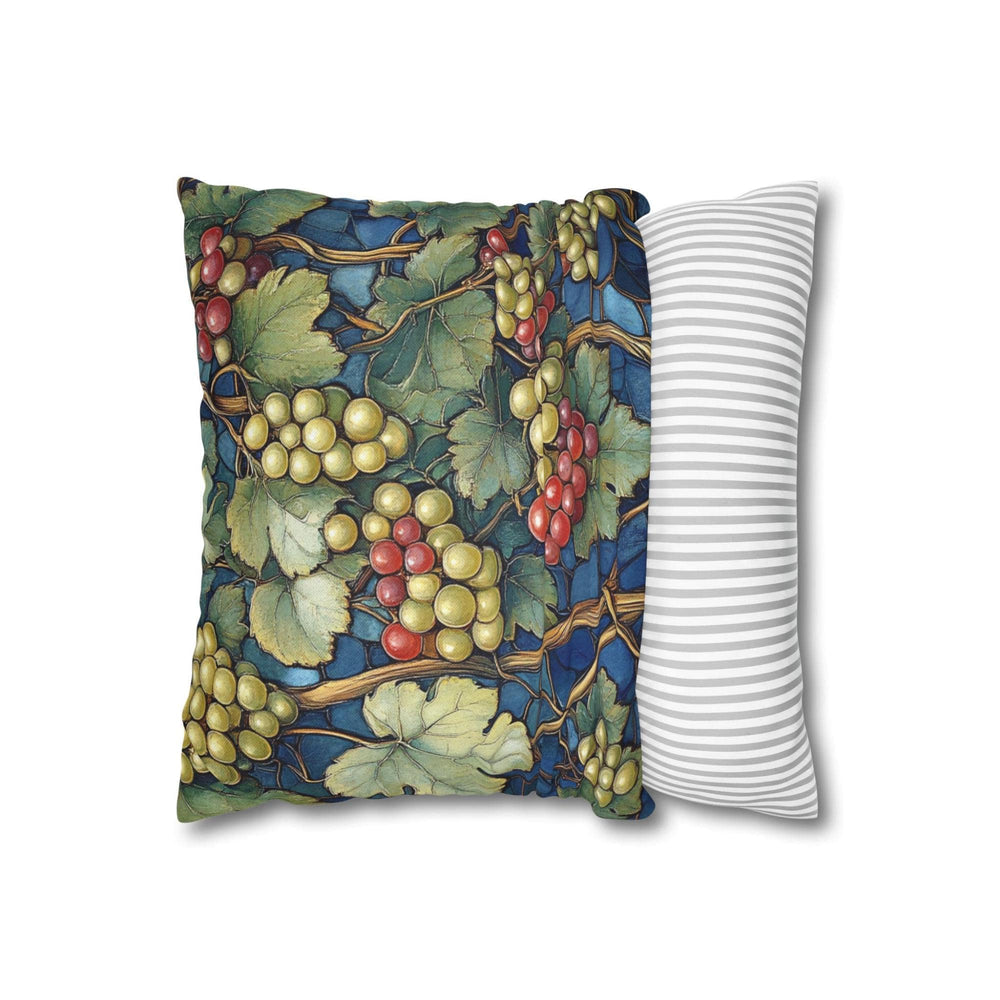 Lush Grape Vine Throw Pillow, Vintage Botanical Fruit Cushion, Dark Moody Nature Decor, Enchanted Garden Accent Pillow