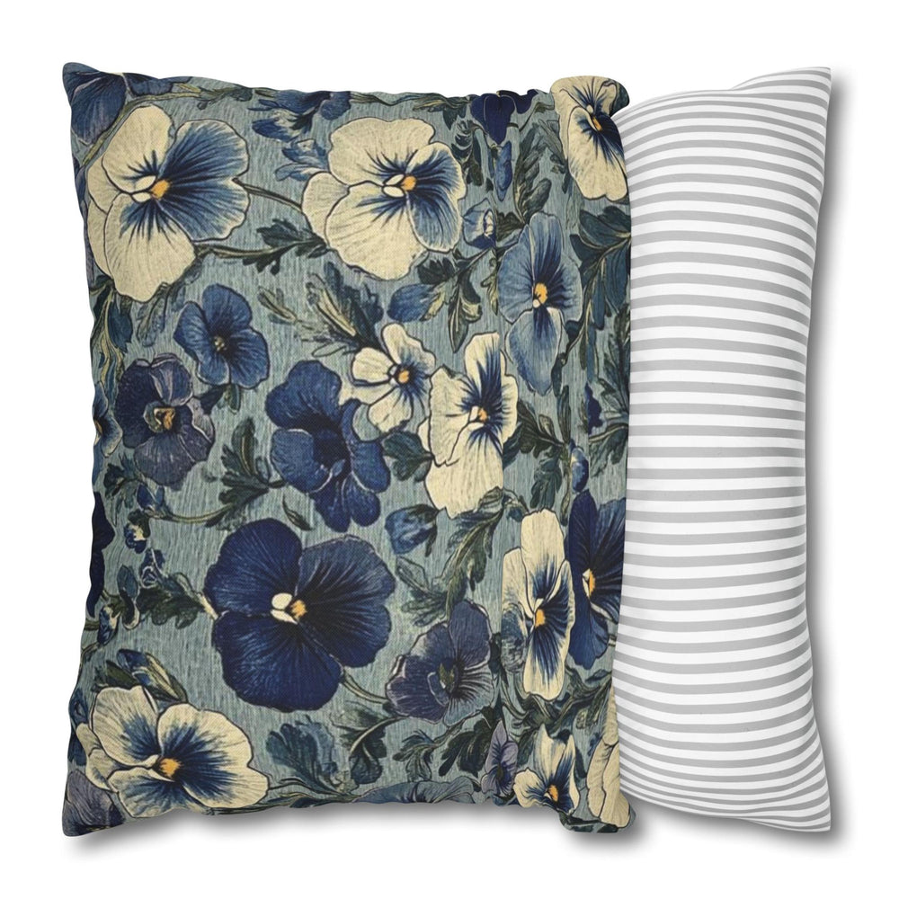 William Morris Blue Floral Pillow, Vintage Botanical Throw Pillow Case, Blue Floral Accent Pillow, Nature-Inspired Flowers Pillow Cover