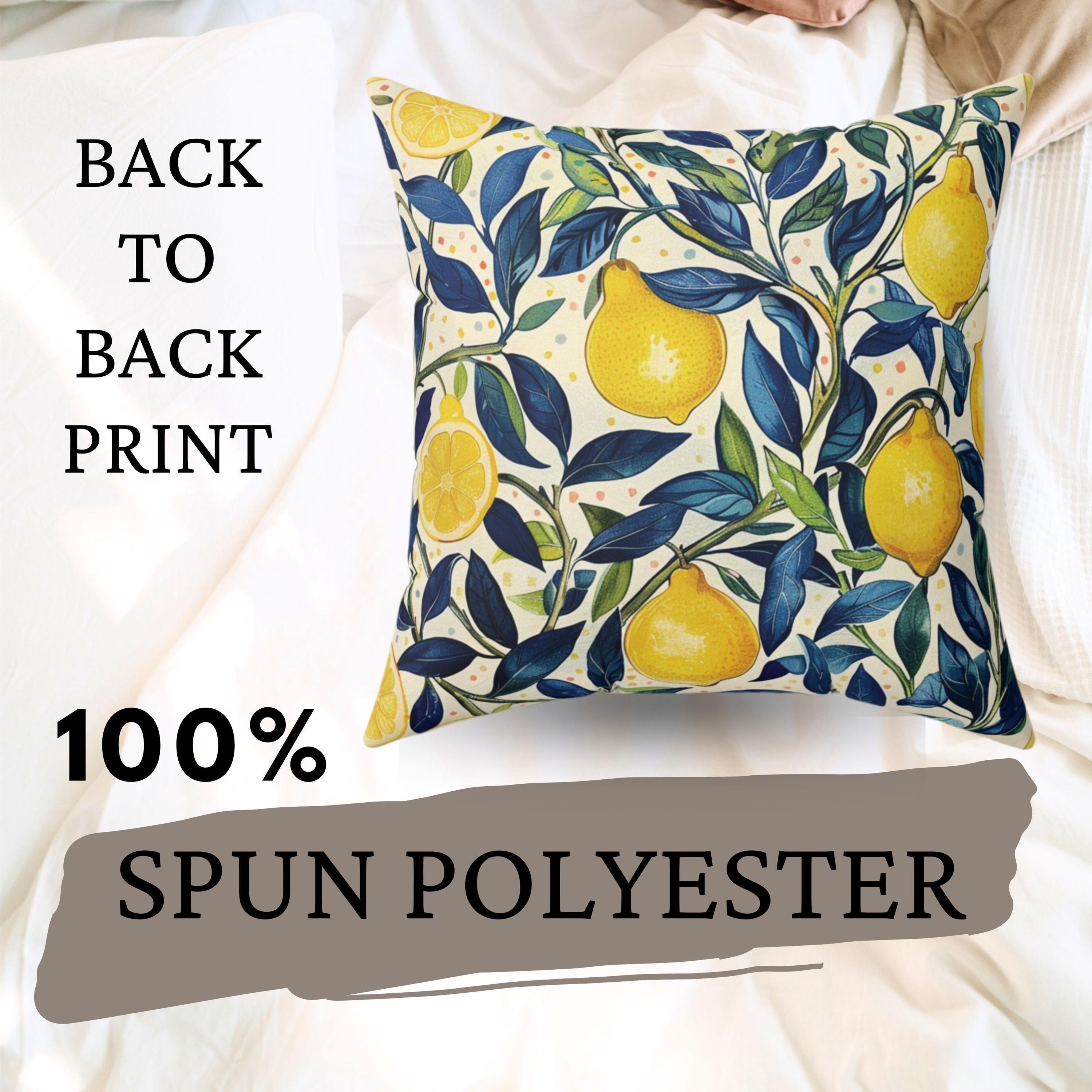 Lemon Tree Pillow William Morris Inspired Throw Cottagecore Flower Botanical Pillow Maximalist Luxury Aesthetic Cute Decor, Morris Inspired