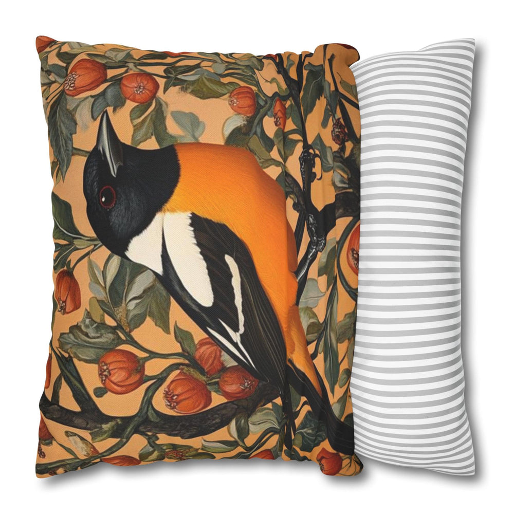 William Morris Oriole Pillow, Vintage Bird Pillow, Botanical Throw Pillow for Living Room, Nature-Inspired Accent Pillow, Bird Throw Cushion
