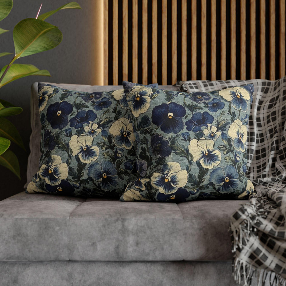 William Morris Blue Floral Pillow, Vintage Botanical Throw Pillow Case, Blue Floral Accent Pillow, Nature-Inspired Flowers Pillow Cover