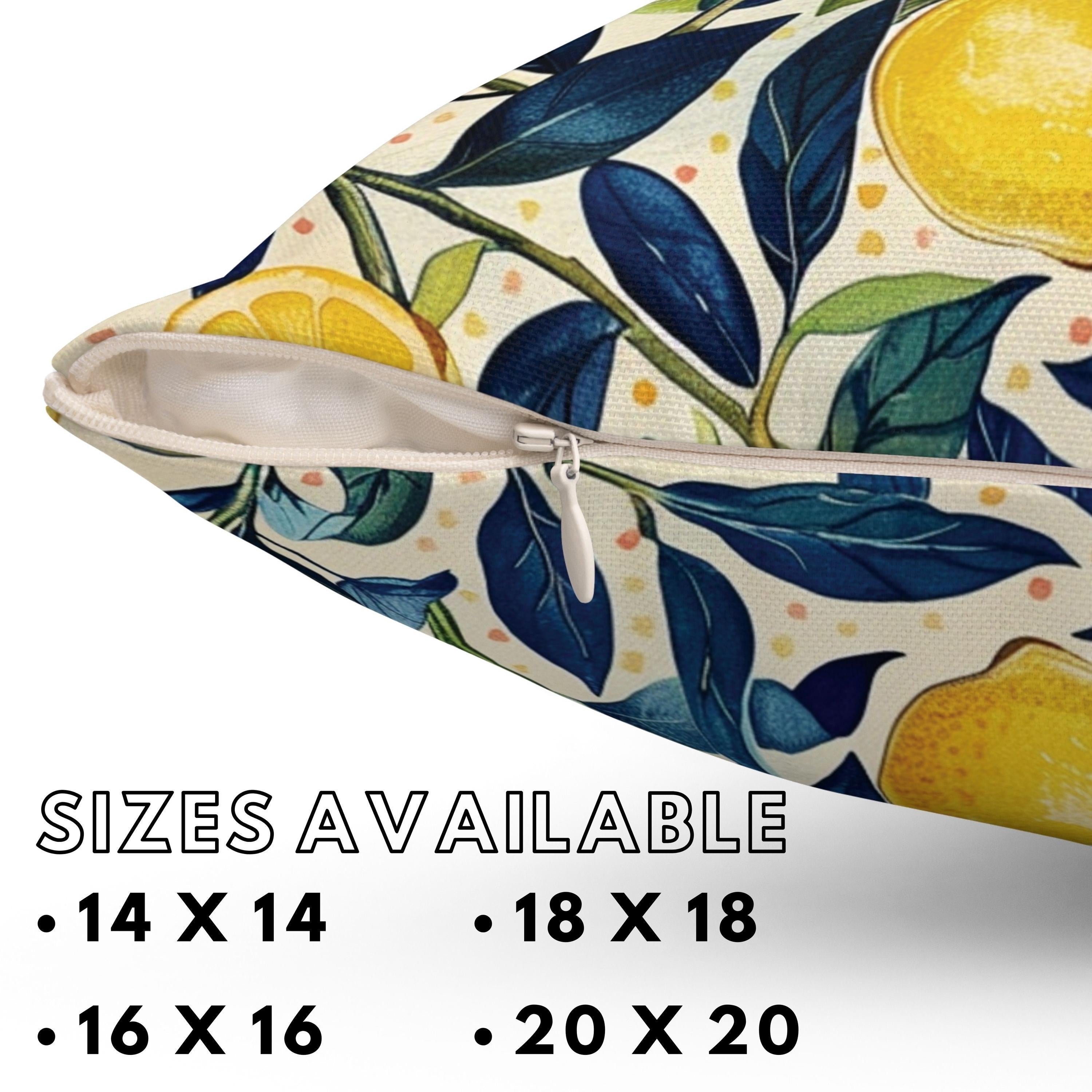 Lemon Tree Pillow William Morris Inspired Throw Cottagecore Flower Botanical Pillow Maximalist Luxury Aesthetic Cute Decor, Morris Inspired