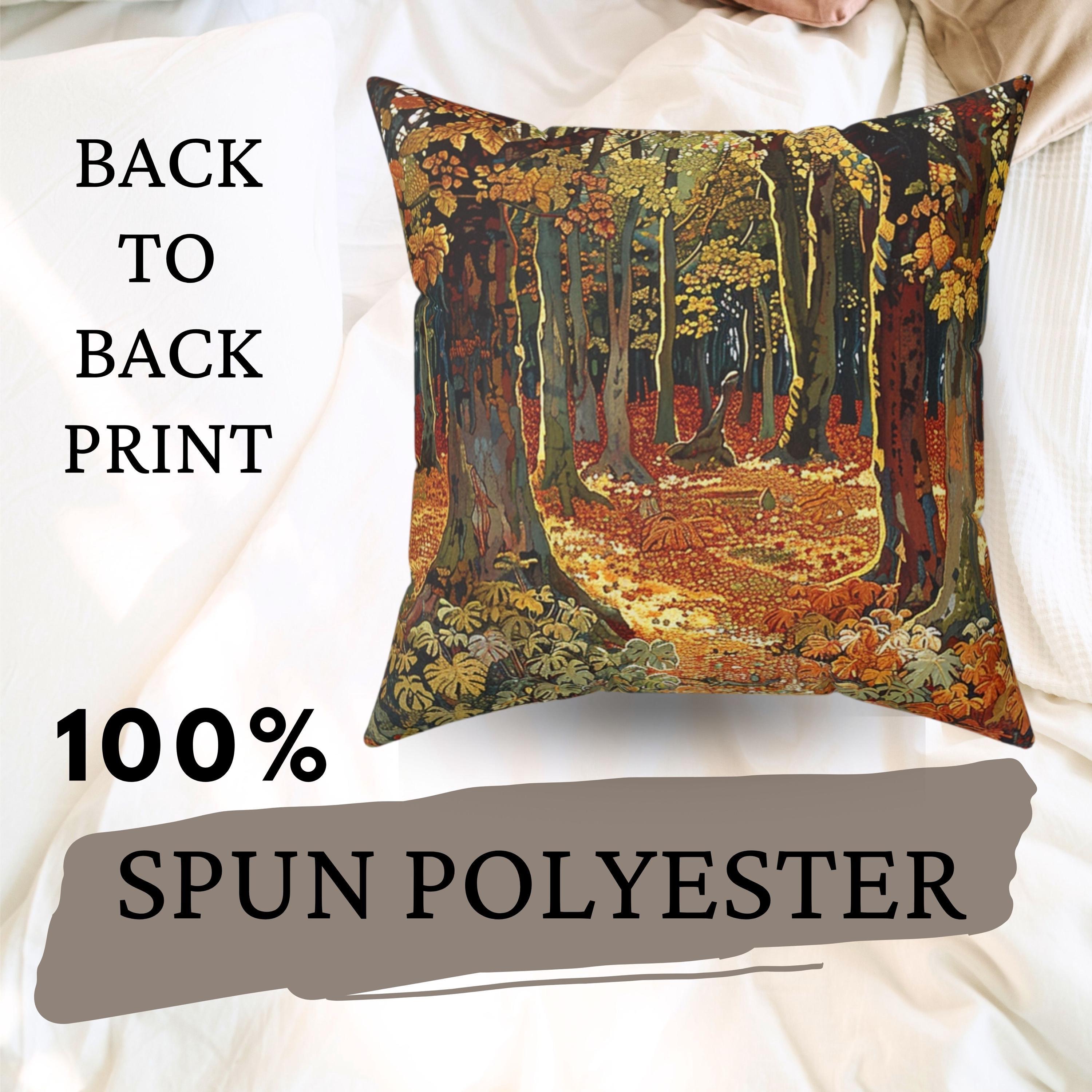 Autumn Forest William Morris Inspired Throw Pillow, Fall Decor, Nature-Inspired Home Accent, Rustic Woodland Cushion, Seasonal Home Decor