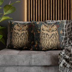 William Morris Inspired Owl Pillow, Whimsical Owl Throw Pillow and Covers, Pillow Case for Living Room, Vintage Animal Pillows
