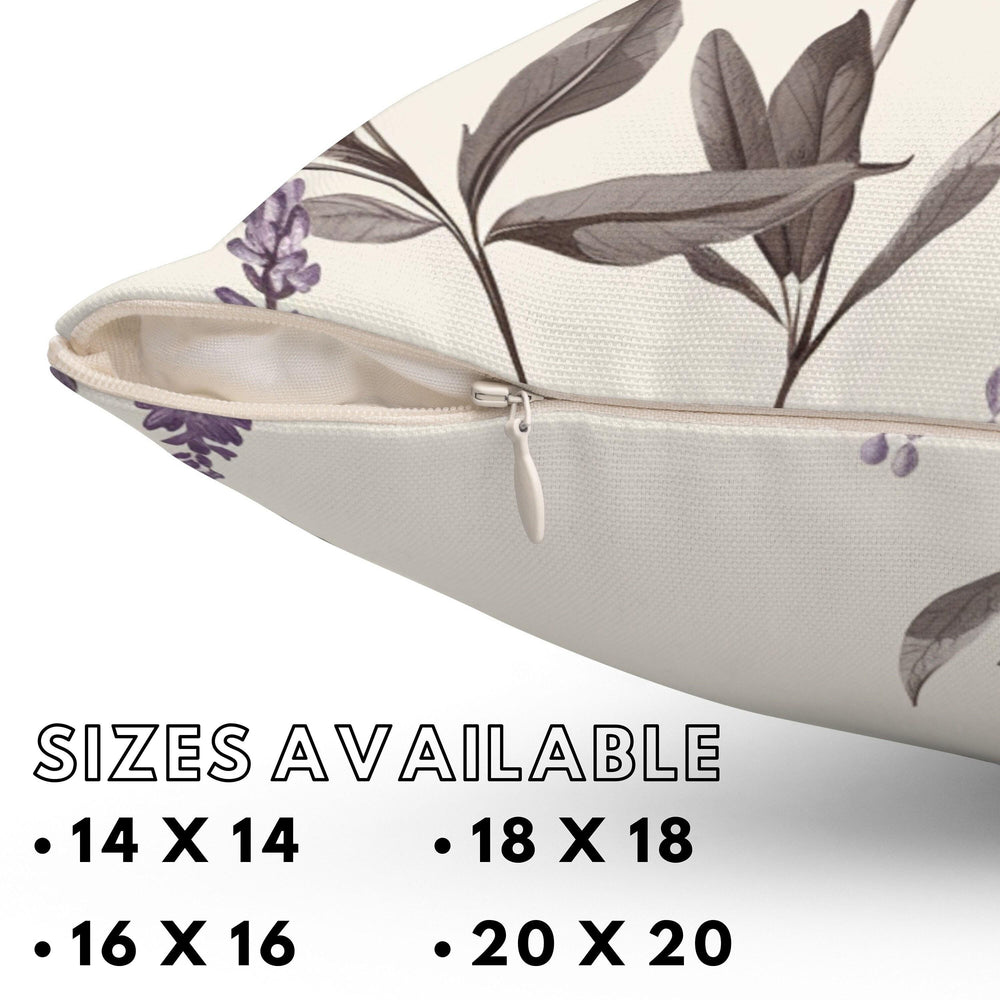 Lavender Throw Pillow Purple Floral Cushion Lavender Pillow Case Purple Floral Decor Indoor Outdoor Pillow Cover Floral Pillow Accent