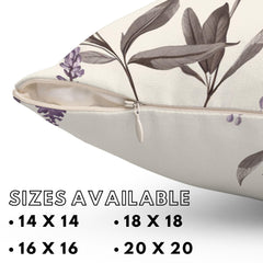 Lavender Throw Pillow Purple Floral Cushion Lavender Pillow Case Purple Floral Decor Indoor Outdoor Pillow Cover Floral Pillow Accent