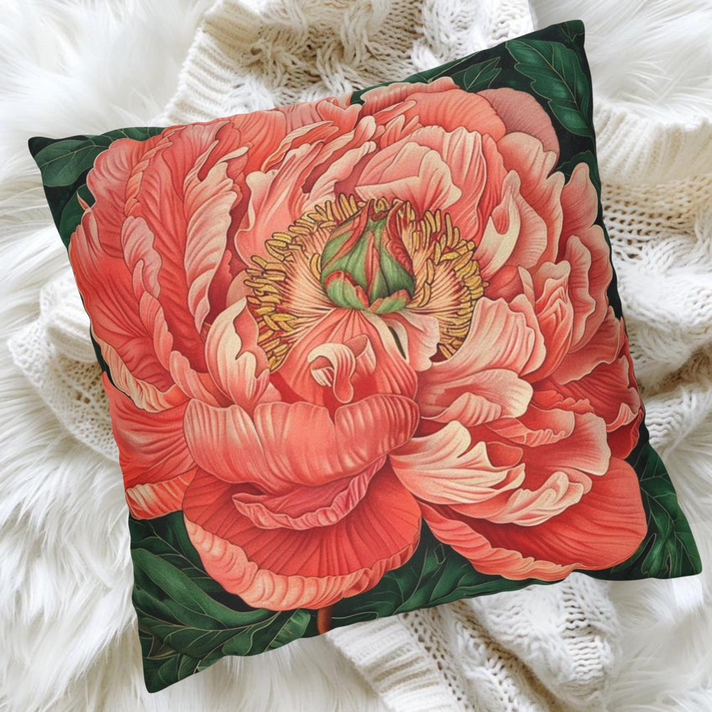 Peony William Morris Pillow, Vintage Floral Pillow Case, Botanical Accent Cushion, Nature-Inspired Home Decor, Floral Throw Pillow Cover