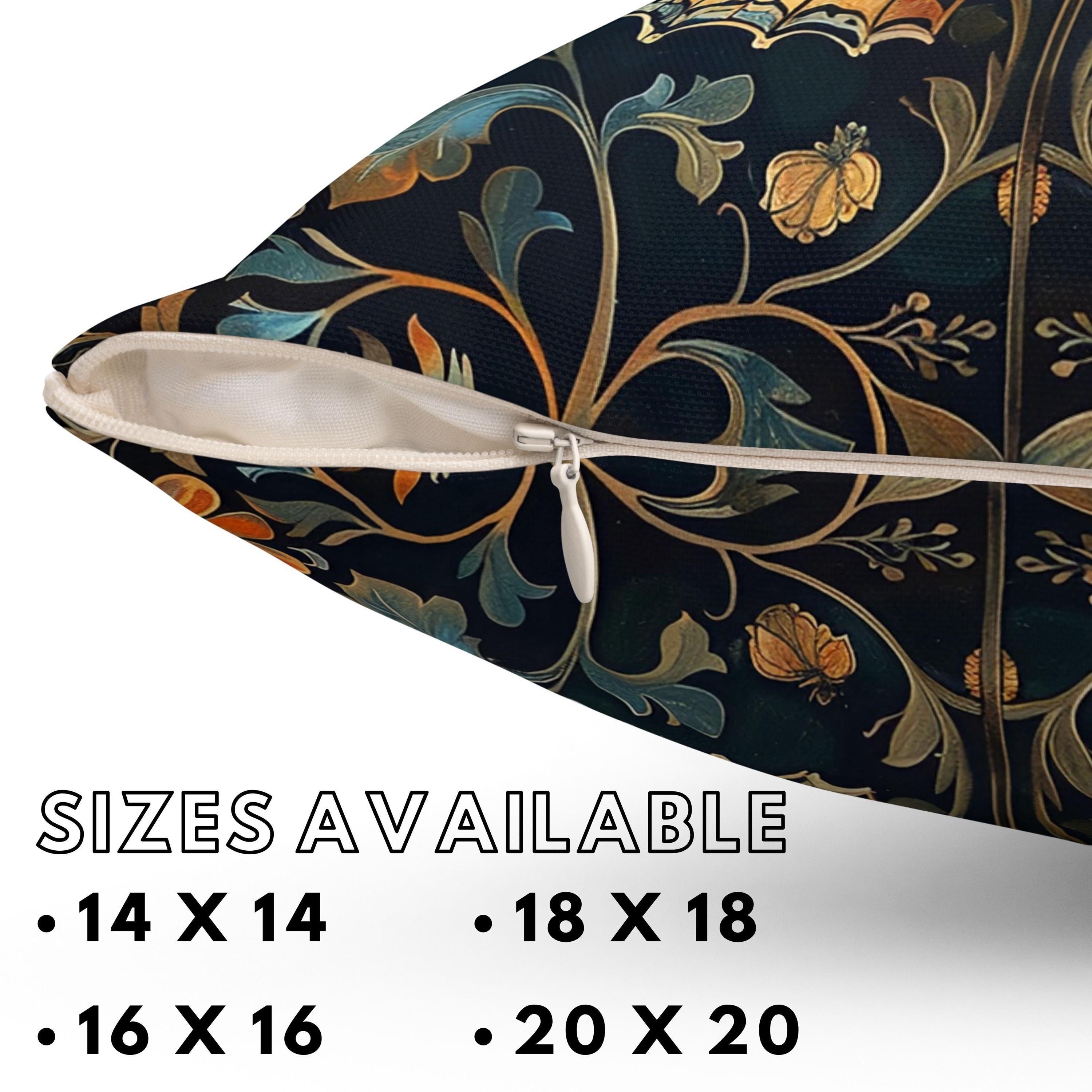 William Morris Butterfly Floral Cushion Cover, William Morris Pillow, William Morris Decor, Art Nouveau Pillow Case, Vintage Cover