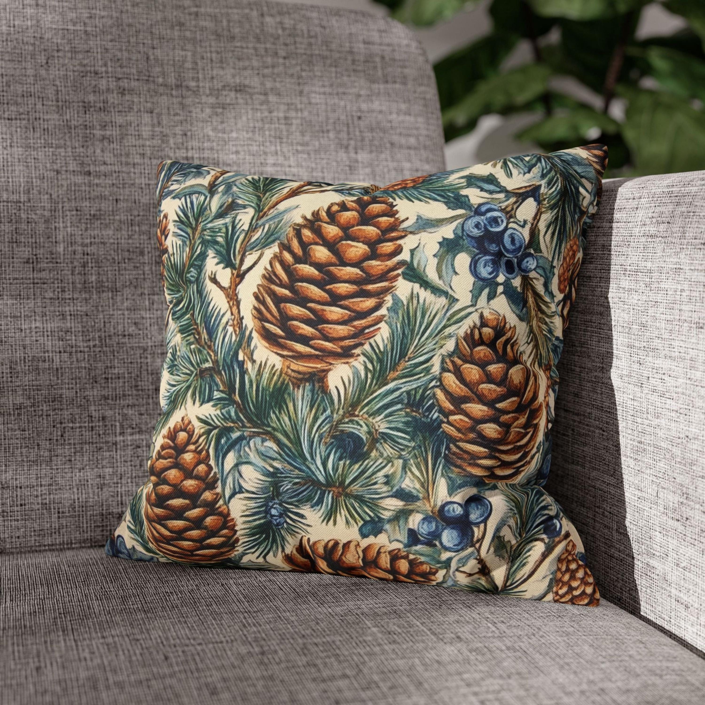 William Morris Style Christmas Decor, Christmas Decor Gift, Holiday Home Decoration, Decorative Winter Cushion, Christmas Throw Pillow