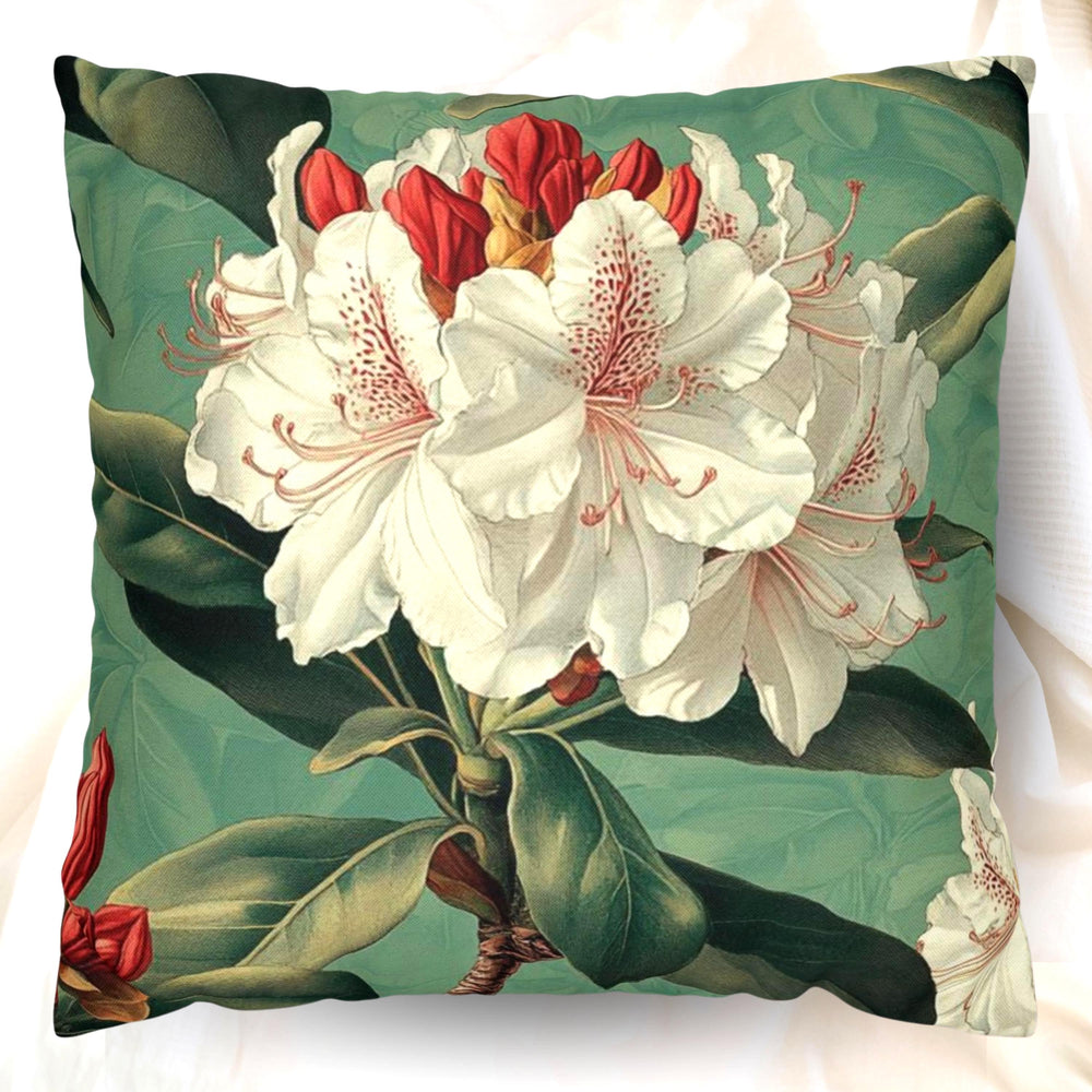 William Morris Rhododendron Pillow, Floral Accent Cushion, Botanical Throw Pillow, Vintage Floral Pillow Case, Nature-Inspired Pillow Cover