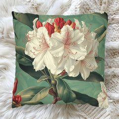 William Morris Rhododendron Pillow, Floral Accent Cushion, Botanical Throw Pillow, Vintage Floral Pillow Case, Nature-Inspired Pillow Cover