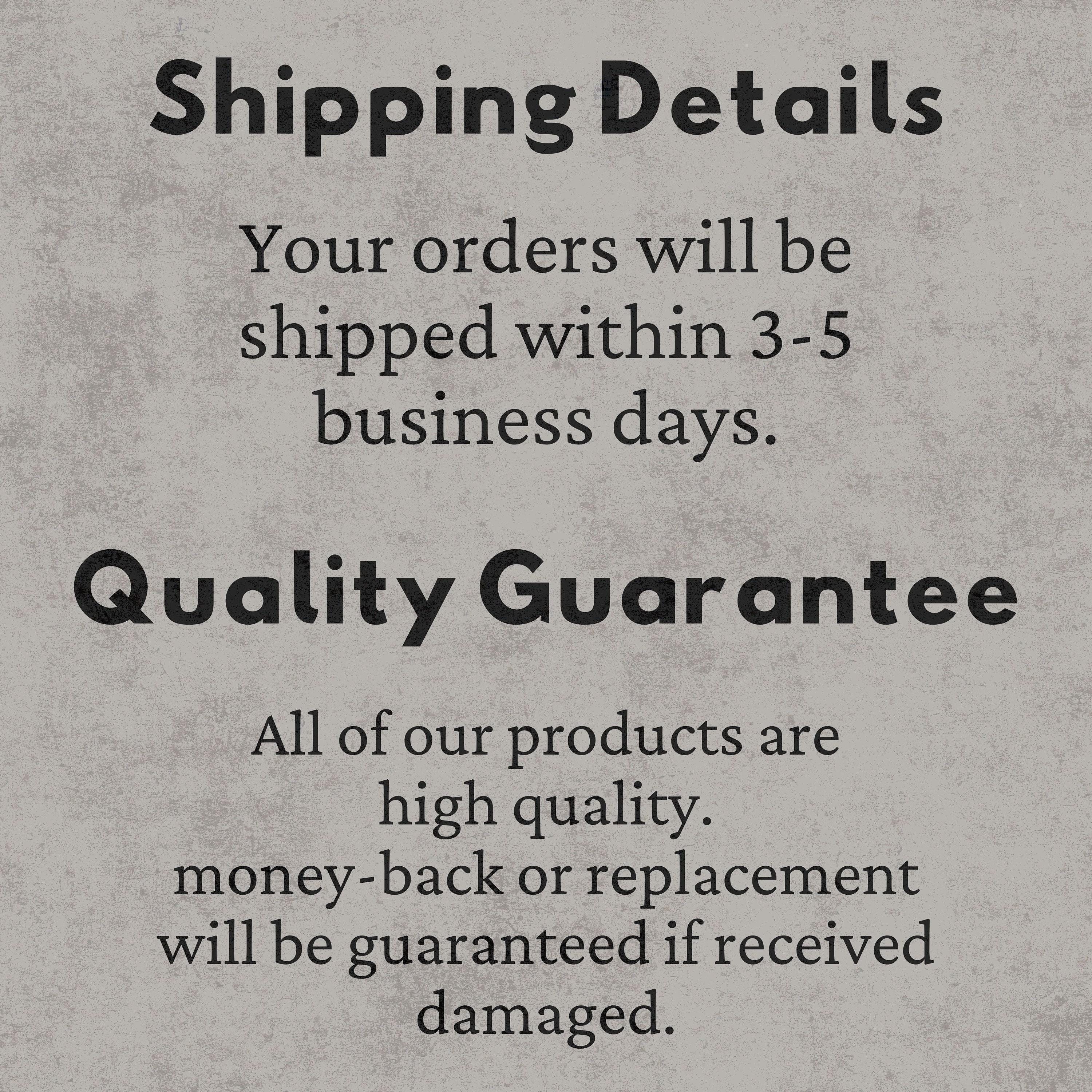 a black and white advertisement for quality guarantee