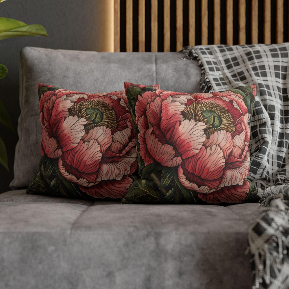 Pink Peony Pillow, Vintage Floral Cushion, Botanical Throw Pillow, William Morris Inspired Pillowcase, Elegant Home Accent, Peony Lover Gift