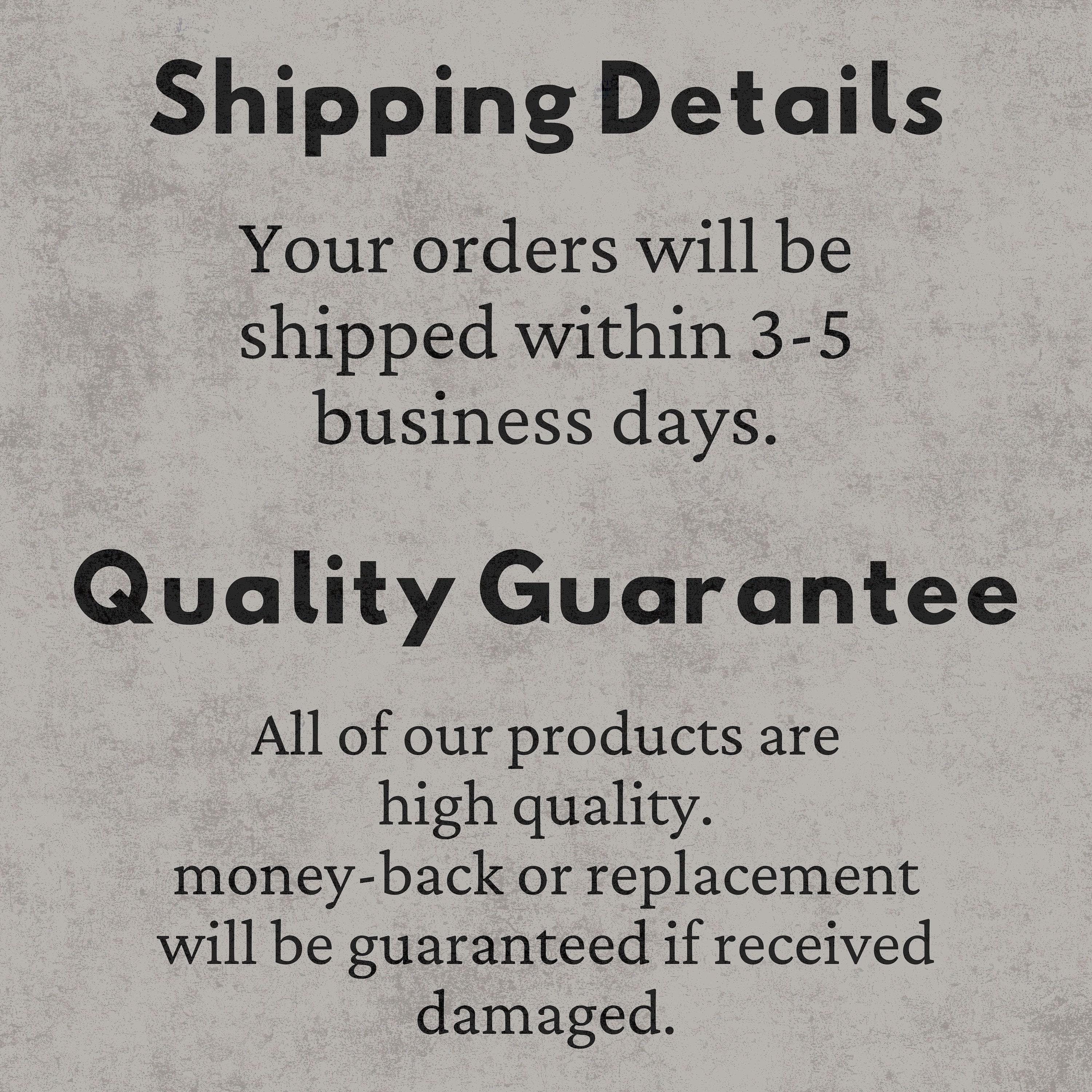 a black and white advertisement for quality guarantee