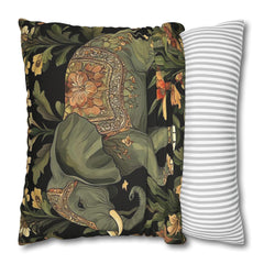 Bohemian Elephant Pillow Cover, Vintage Art Nouveau Pillow, William Morris Style Pillow, Boho Accent Pillow, Art Nouveau Throw Pillow Case