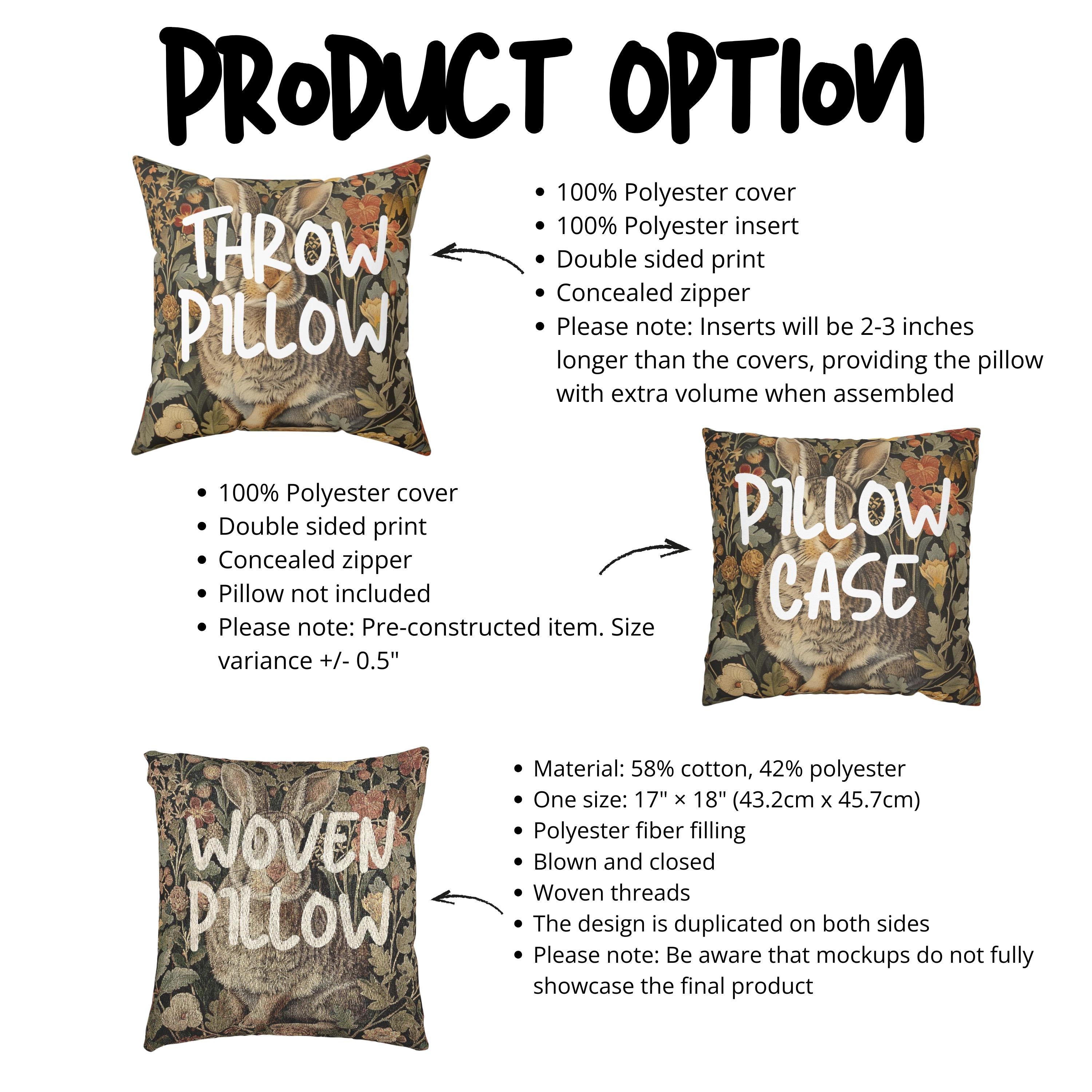 two pillows with the words pillow case printed on them