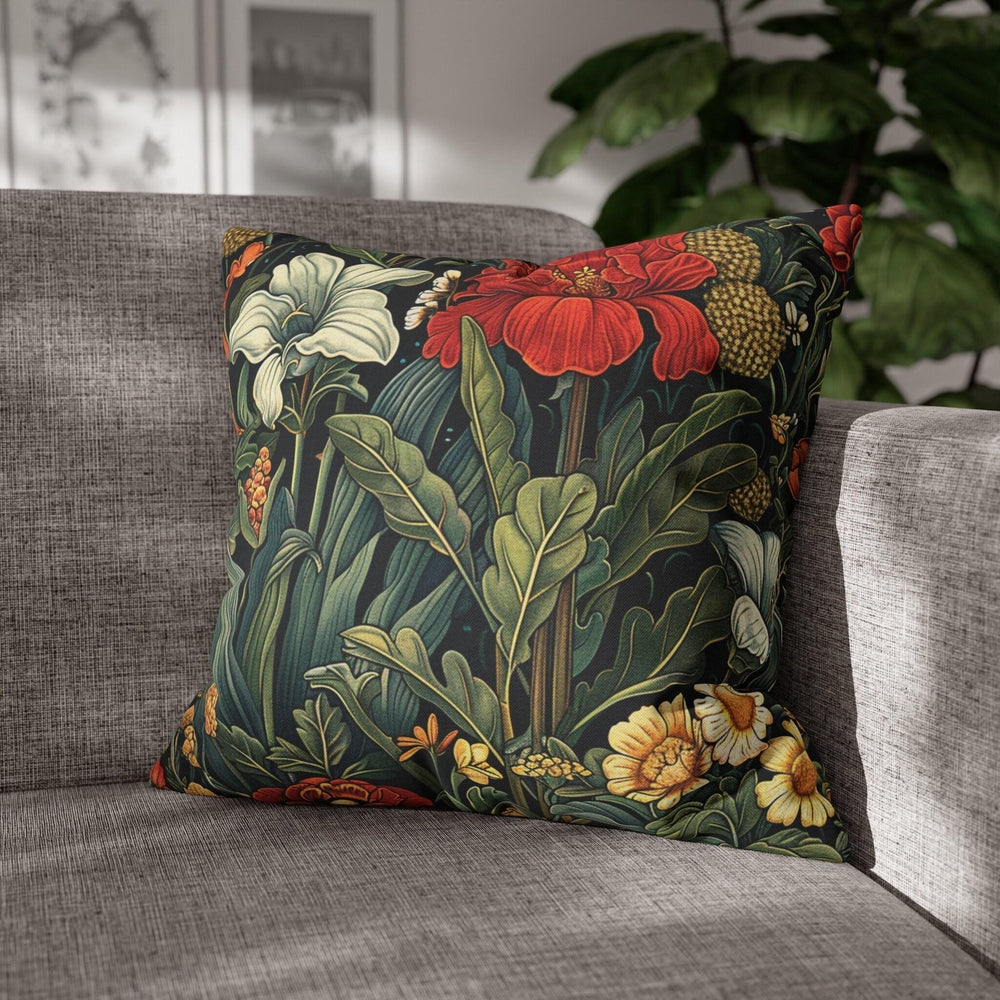Floral Art Nouveau Throw Pillow or Cover, Botanical Home Decor, Decorative Accent Pillow