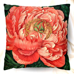 Peony William Morris Pillow, Vintage Floral Pillow Case, Botanical Accent Cushion, Nature-Inspired Home Decor, Floral Throw Pillow Cover