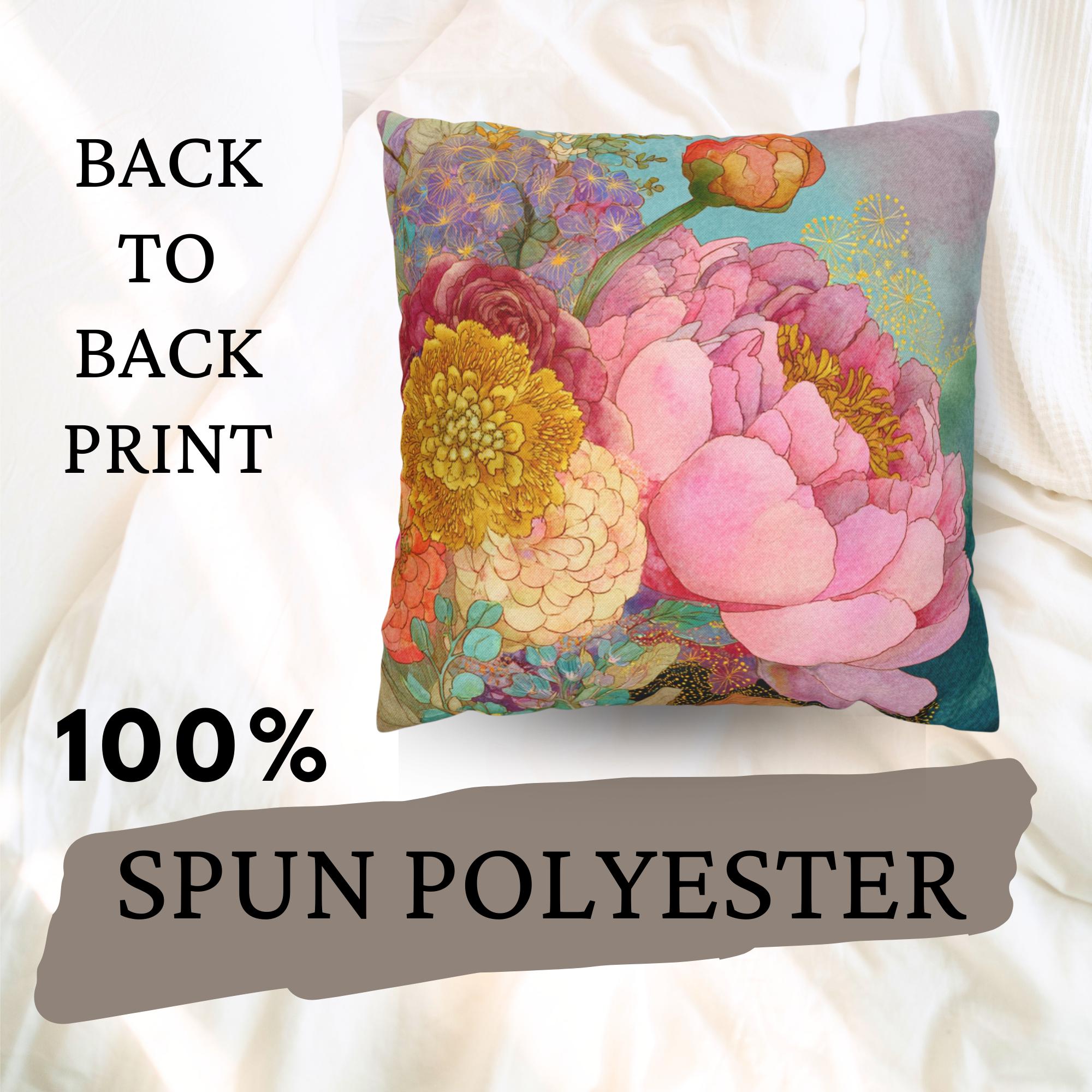 Pastel Peony Garden Pillow, Romantic Floral Cushion, Vintage Botanical Throw Pillow, Soft Cottagecore Pillowcase, Elegant Couch Decor