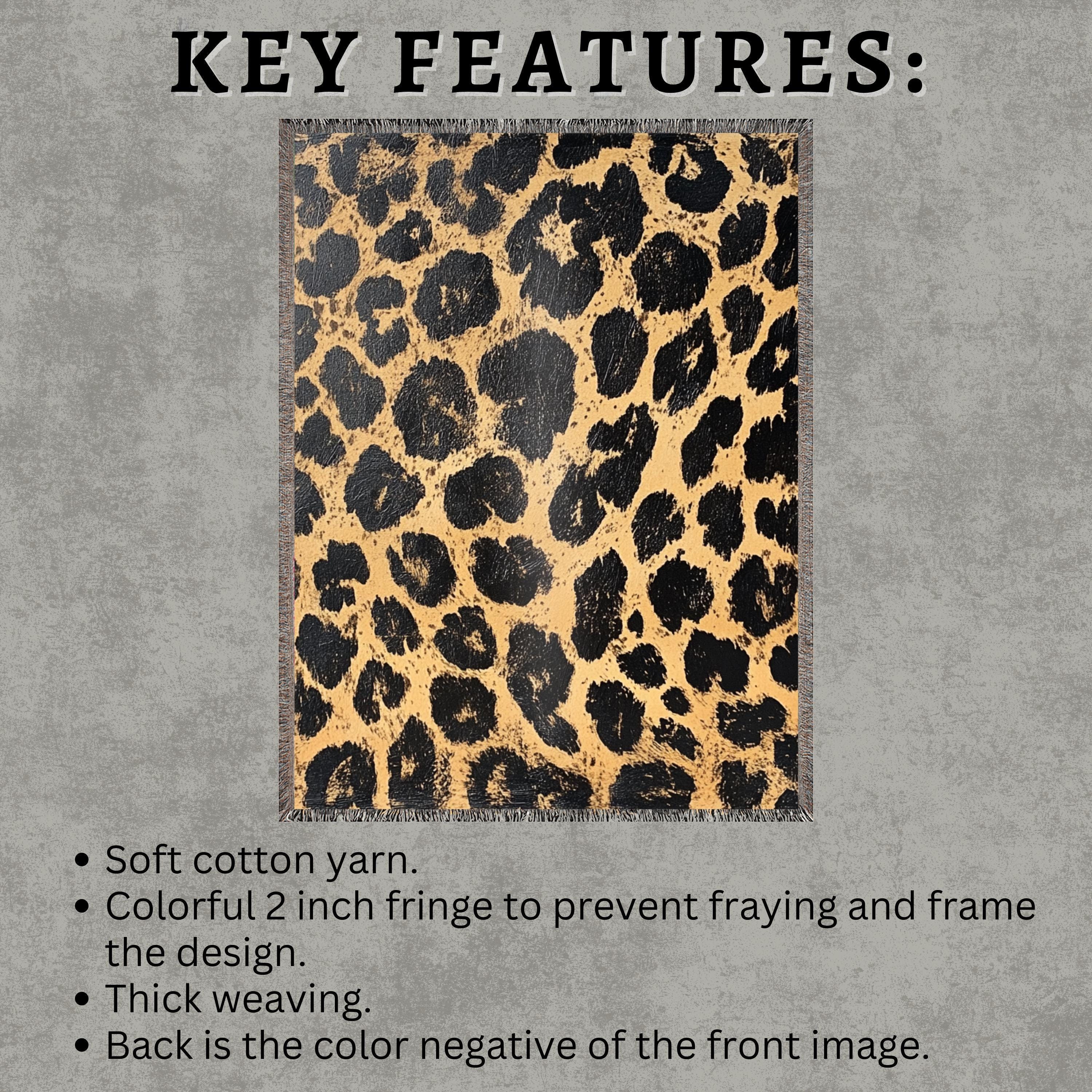 Leopard Print Throw Blanket, Animal Pattern Picnic Blanket, Vintage Blanket Living Room Couch Blanket, Nature-Inspired Blanket, Cozy Blanket