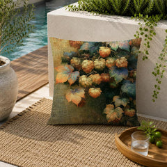 Hops Vine Outdoor Pillow, Botanical Garden Cushion, Rustic Patio Decor, Neutral Porch Pillow, Nature Inspired Pillowcase